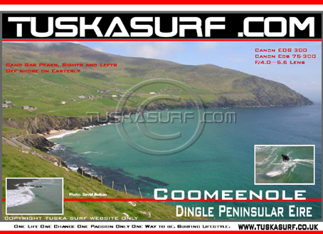 Surf photo of Coomenole Eire  Photo of surf and surfing or shore braek at Coomeenole Bay Dingle Peninsular Eire or Ireland