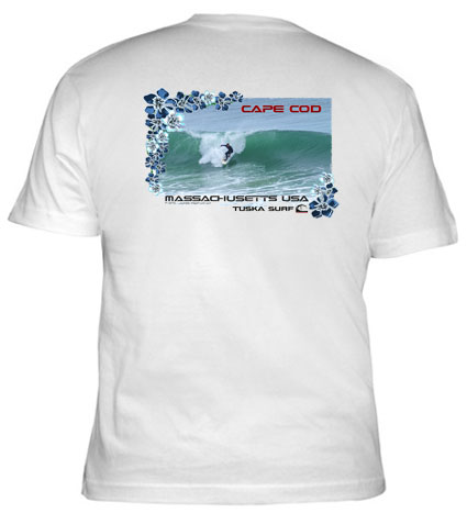 Surf photo of Cape Cod on a Tee shirt