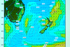 7 daySurface pressure animation of Pacific Ocean for Australia Gold coast surf forecasting