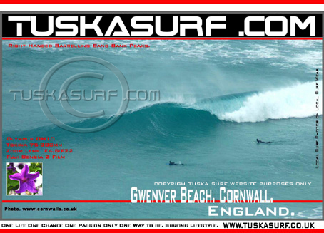 Surf photo of gwenver cornwall england,