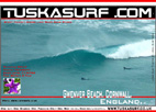 Photo of surf and surfing photo of tubing wave at Gwenver Cornwall UK