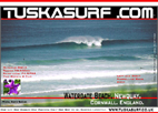 Surf and Surfing photo of tubing waves at Watergate Bay Newquay Cornwall UK