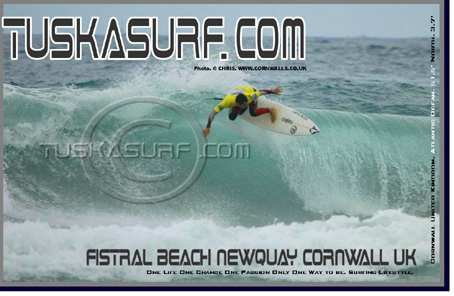 Surf photo of the fistral beach newquay cornwall england, Photo of surf and surfing wave manouvre Off the lip floater on barrelling wave at Fistral Beach Newquay