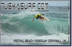 Surf and Surfing photo of tubing waves at Fistral Beach Newquay Cornwall UK