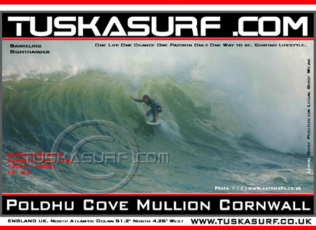 Surf photo of Poldhu Cove Mullion cornwall england,