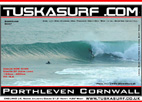 Photo of surf and surfing photo of tubing wave at Porthleven Cornwall UK