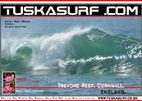 surf and surfing photos of tubing waves on Trevone Bay Cornwall UK