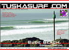 Photo of surf and surfing tubing wave at Bude Cornwall UK