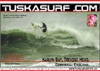 surf and surfing photos of tubing waves on Harlyn Bay Cornwall UK
