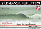 surf and surfing photos of tubing waves on Harlyn Bay Cornwall UK