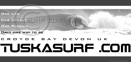 Surf T with photo of Croyde Bay surf