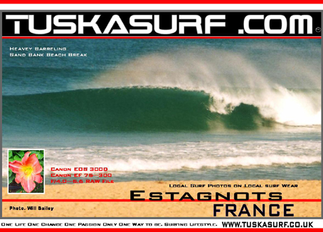 Estagnos  Hossegor Surf photo de Gascogne France. Surf photo of Estagnos Hossegor Biscay France. 