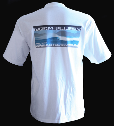 Foto de surf de Corallejo Fuerteventura, surf photo of Corallejo Fuerteventura on a Tee shirt