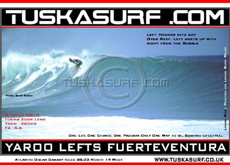 SURF AND SURFING PHOTO S OF YAROO LEFTS IN FUERTEVENTURA