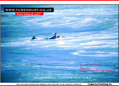 Photo of surf and surfing wave at Fuerteventura Canarie Islands