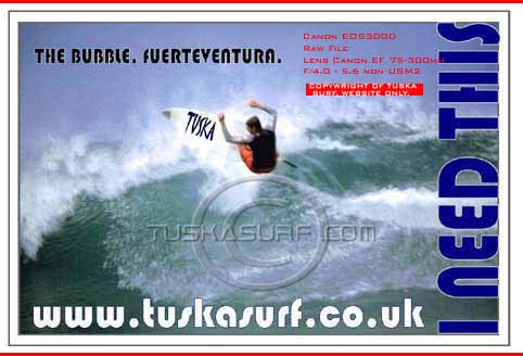 Surf and surfing photos of tubing wave at The Bubble on the Northern Track Fuerteventura Canaries