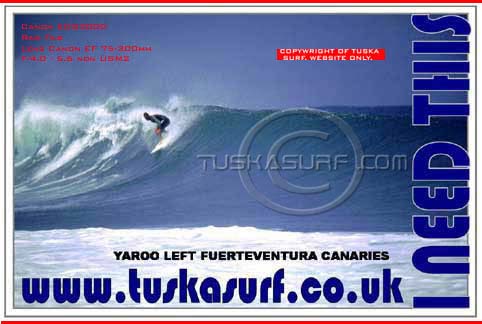 Photo of surf and surfing wave at Yarro Lefts Fuerteventura Canarie Islands