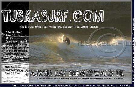 Photo of Big wave surfing at Caswell Bay Wales