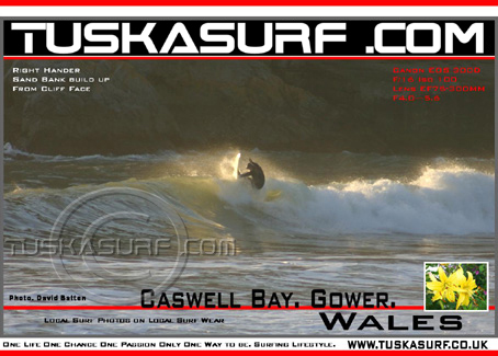Photo of surf and surfing waves from Caswell Bay Near Mumbles near swansea available on Tee shirts and Hoodies