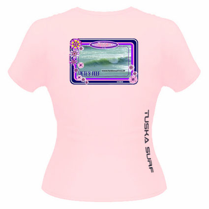 Surf photo of Petes Reef Gower on a Lady fit tee shirt