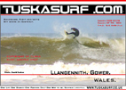 Surf and surfing photos of tubing wave at Llangennith Gower Wales