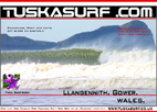 Surf and surfing photos of tubing wave at Llangennith Gower Wales