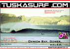 Surf and surfing photo of wave at Oxwich Bay Gower wales UK