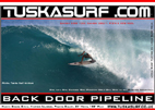 Photo of huge tubing surf and surfing wave at JBanzai BackdoorPipeline oahu Hawaii