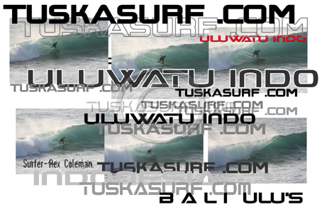 Sequence surf photos of Uluwatu on a surf Tee shirt