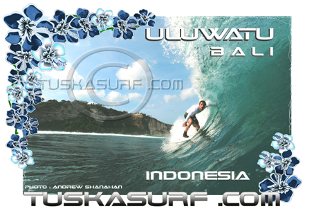 Surf photo of Uluwatu in Bali Indonesia on a Tee shirt or Hoosy
