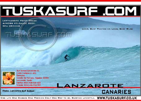 Surf and surfing photo of Tubing wave in Lanzarote in the Canary Islands