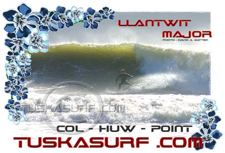 Surf photo of Llantwit Major Col Huw Point in Wales UK on a Surf Tee shirt