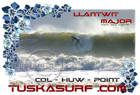Surf photo of Llantwit Major Col Huw Point in Wales UK on a Surf Tee shirt