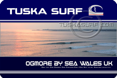 T shirt with surf photo of Ogmore by Sea