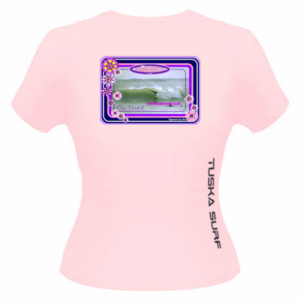 SURF PHOTO OF Ogmore by sea ona Ladies tee shirt