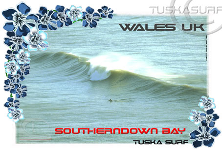 Surf T shirt with surf photo of Southerndown Bay