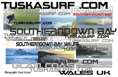 Surf photo of Southerndown Beach, Dunraven Bay on surf clothing Tee shirt