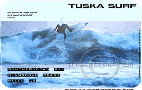 Photo of surf and surfing waves in Sunsets Southerndown Bay Wales UK