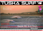 T shirt with surf photo of Ogmore by Sea