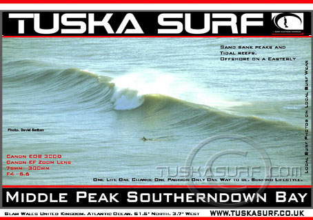 Photo of surf and surfing waves in Southerndown Bay Wales UK
