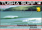 Photo of surf in Freshwater West Wales on a surf T shirt or Hoody