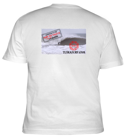 Surf action photo of Tenby south Beach on a Surf Tee shirt