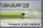 Surf T shirt with photo of  Tubing surf and surfing photo of Whitesands Bay Pembrokeshire Wales UK