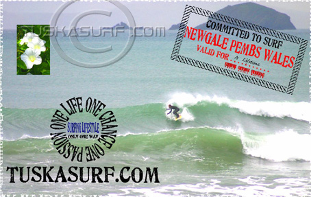 SURF PHOTO OF NEWGALE PEMBROKESHIRE WALES UK