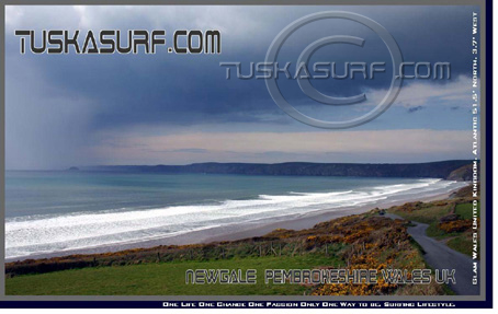 SURF PHOTO OF NEWGALE PEMBROKESHIRE WALES UK