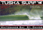 Surf T shirt with photo of  Tubing surf and surfing photo of Whitesands Bay Pembrokeshire Wales UK