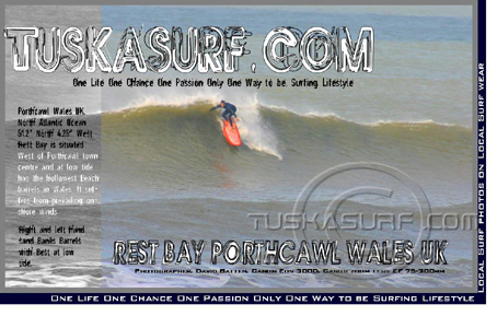 Big wave riding Surf photos of Rest Bay Porthcawl Wales UK
