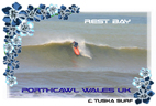 Surf wear with Rest Bay porthcawl surf photo