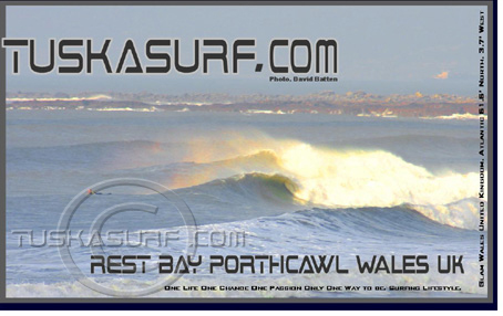 Photo of surf and surfing waves  at Rest Bay Porthcawl Wales UK