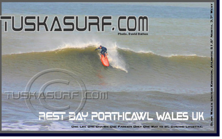 Photo of surf and surfing waves  at Rest Bay Porthcawl Wales UK